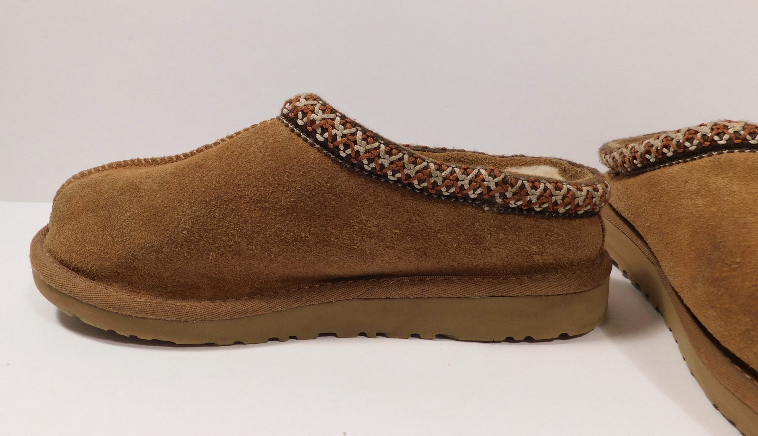 UGG Chestnut Suede Sheepskin Lining Tasman Slipper Shoe Sz 4 ($70) - Image 7
