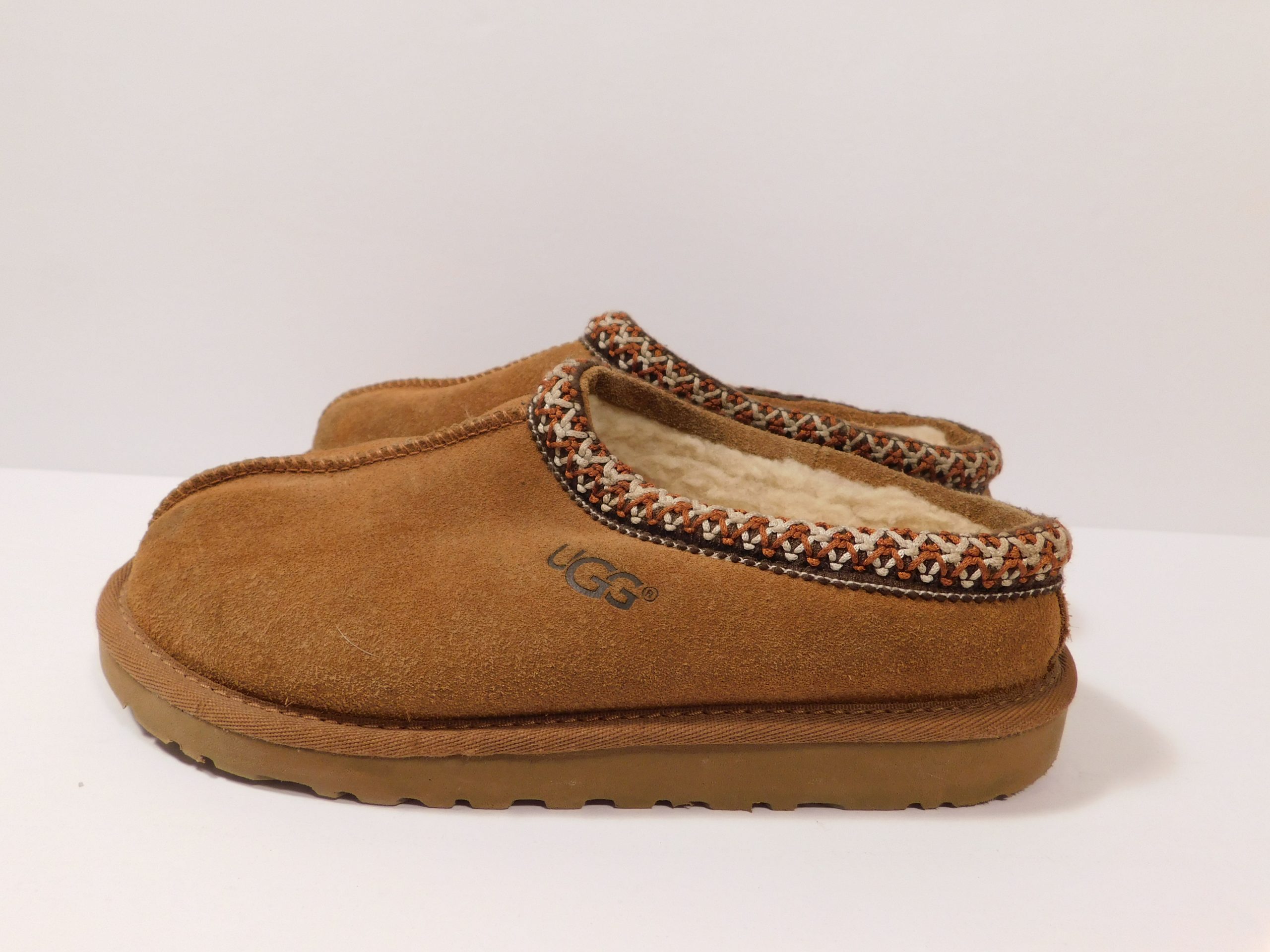 UGG Chestnut Suede Sheepskin Lining Tasman Slipper Shoe Sz 4 ($70) - Image 8
