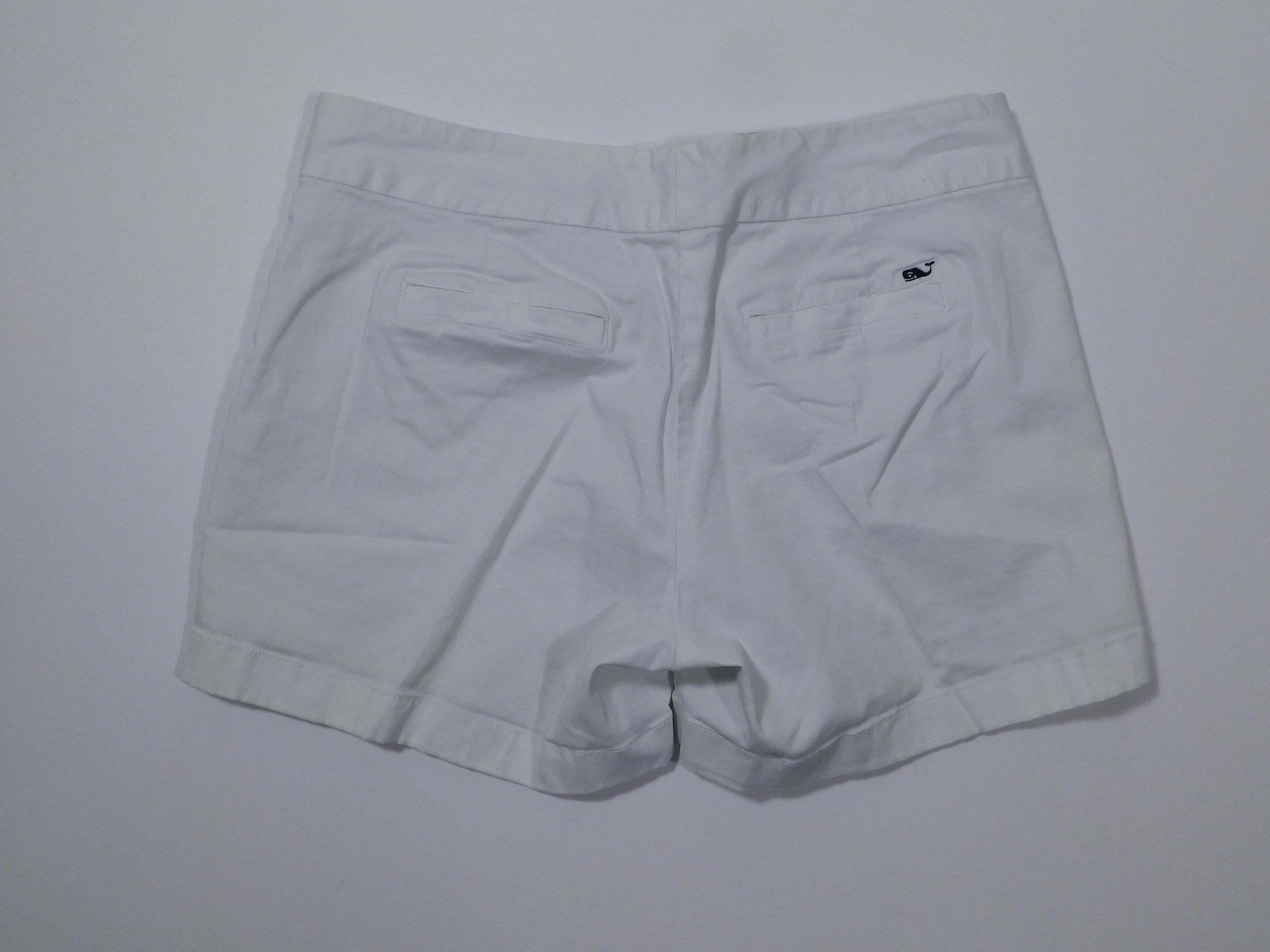 VINEYARD VINES Women's White Flat Front Cotton Stretch Classic Short Sz 4 - Image 6