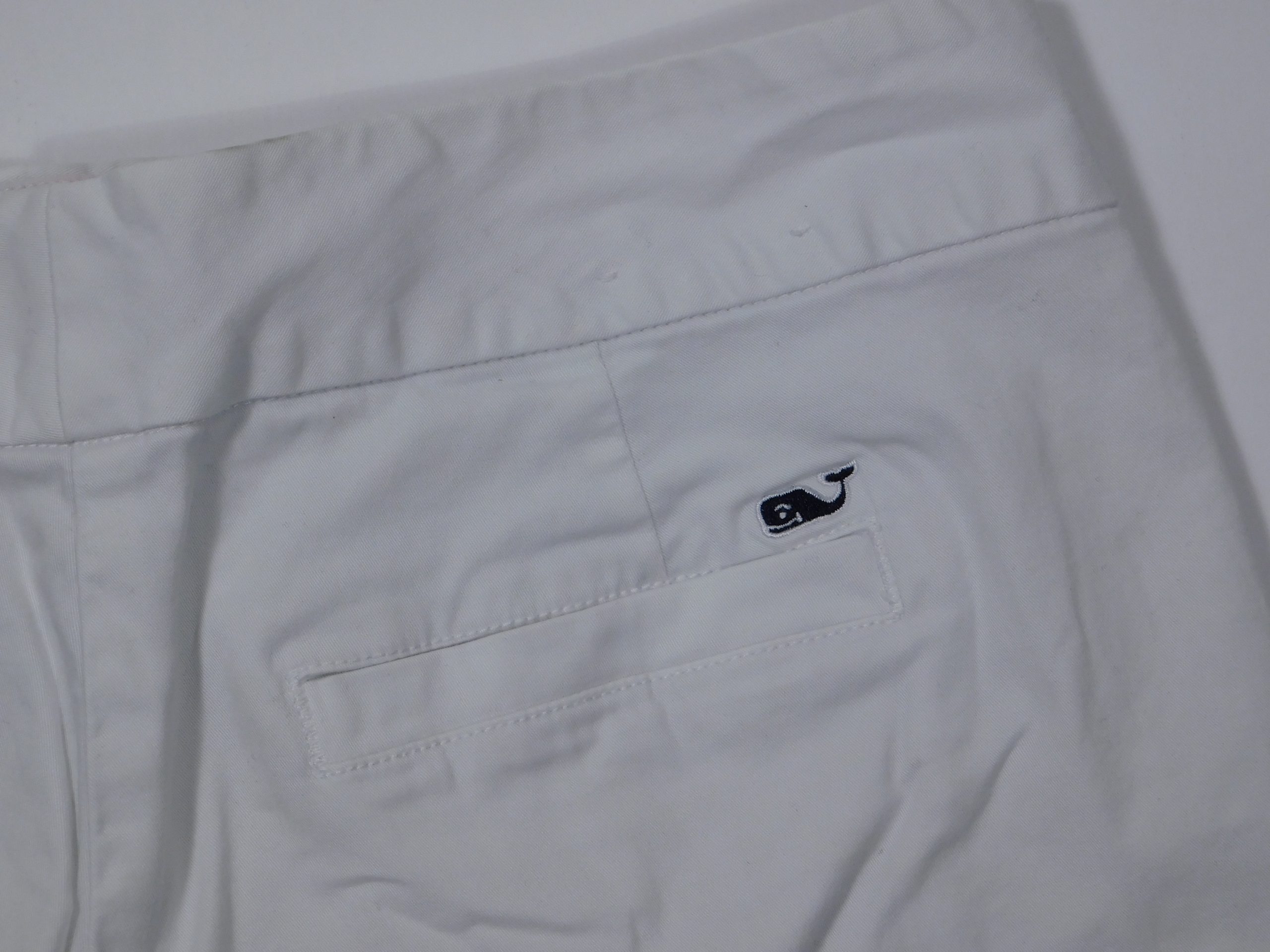 VINEYARD VINES Women's White Flat Front Cotton Stretch Classic Short Sz 4 - Image 7