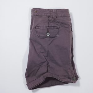 HEI HEI Women's Brown Flat Front Rolled Cuff Soft Chino Short Sz 6