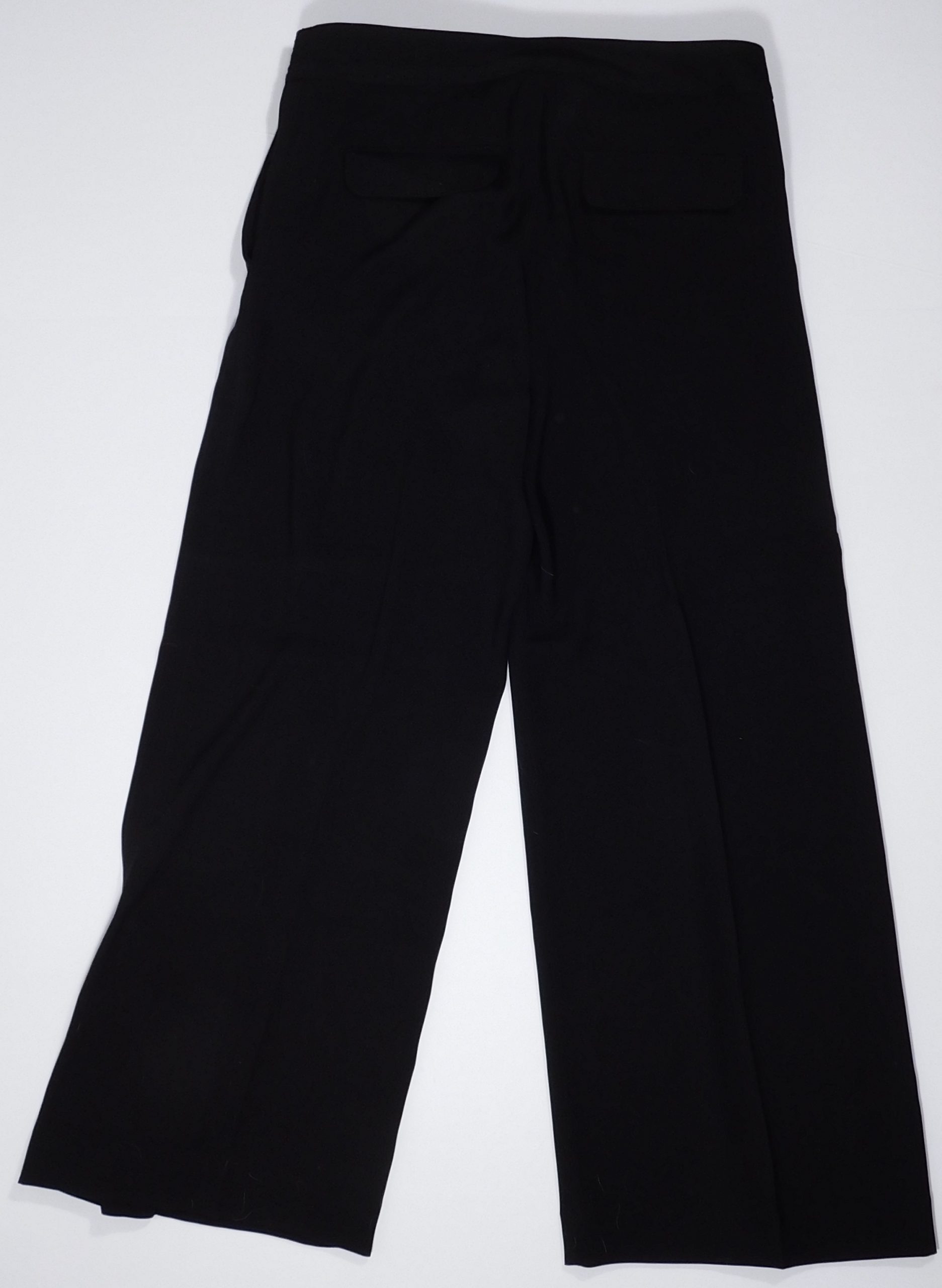 BANANA REPUBLIC Women's Black Wide Leg Self Belt Pant Sz 12 - Image 5