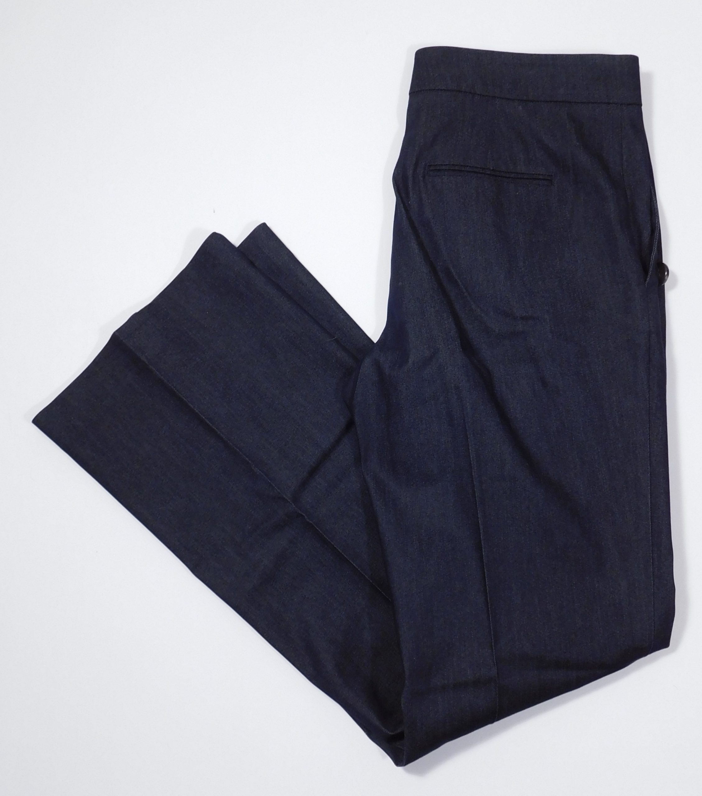 ANN TAYLOR Women's Dark Denim Cotton Stretch Flat Front Sailor Pant Sz 8