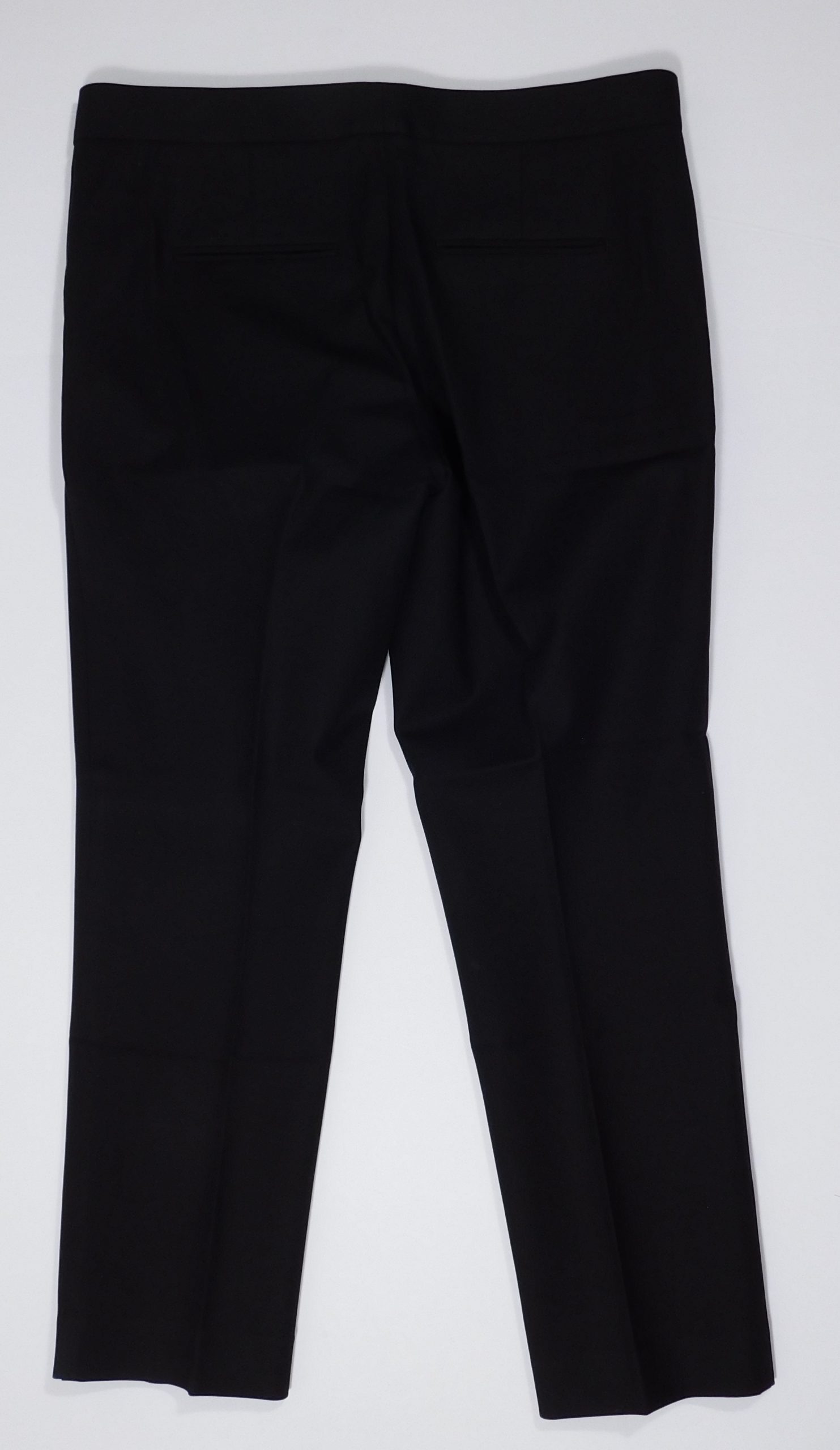 ANN TAYLOR Women's Black Cotton Stretch Flat Front Pant Sz 8 - Image 5