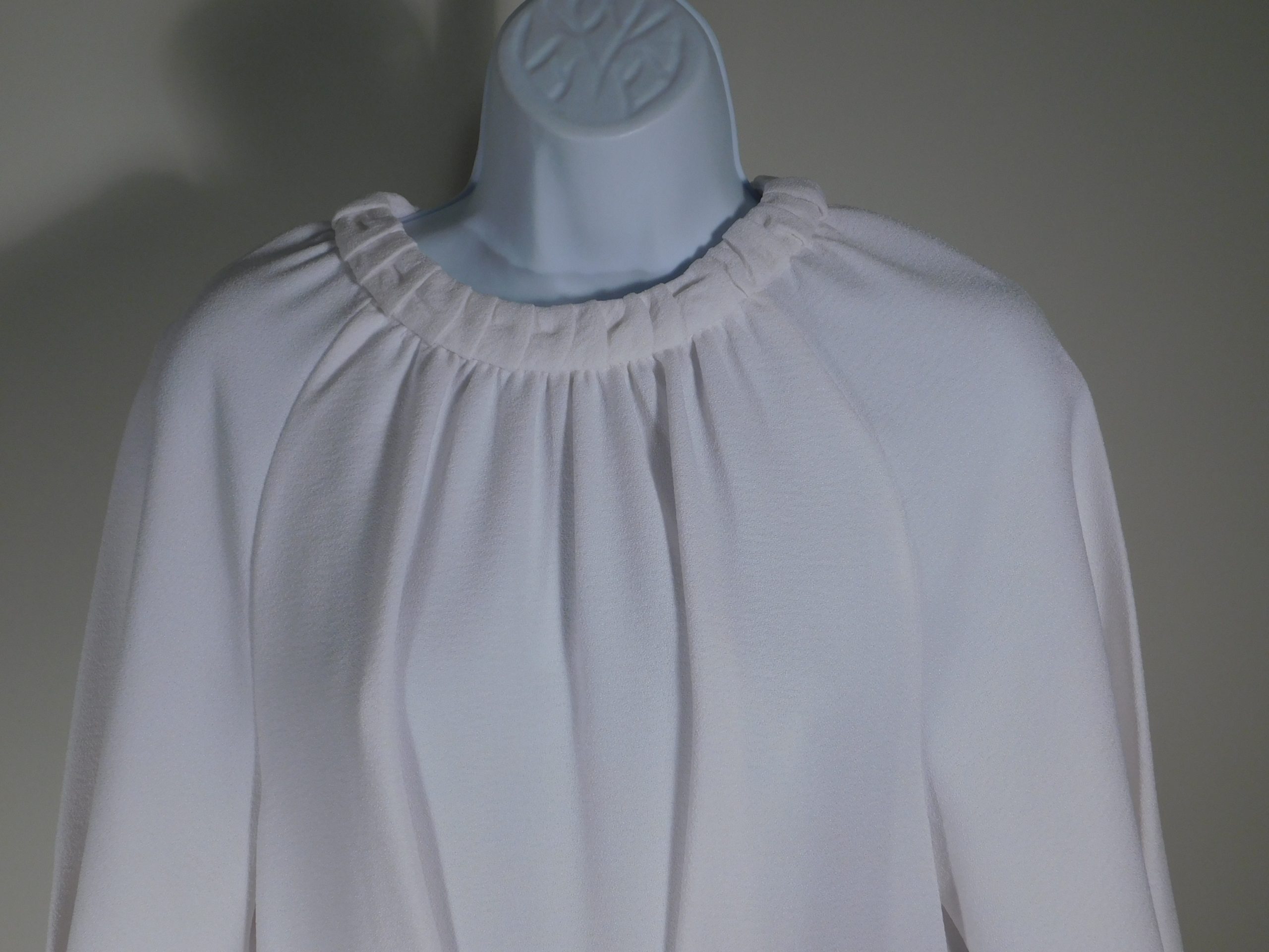 TIBI Women's White Crepe Short Sleeve Scoop Neck Dress Sz 4 ($495) - Image 4