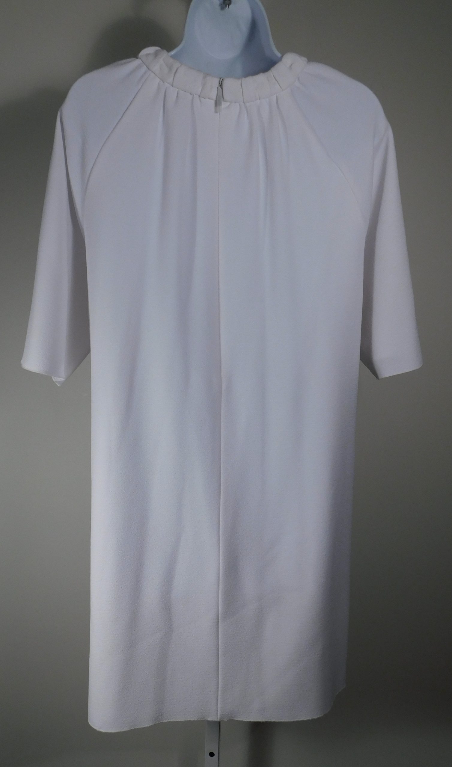 TIBI Women's White Crepe Short Sleeve Scoop Neck Dress Sz 4 ($495) - Image 6