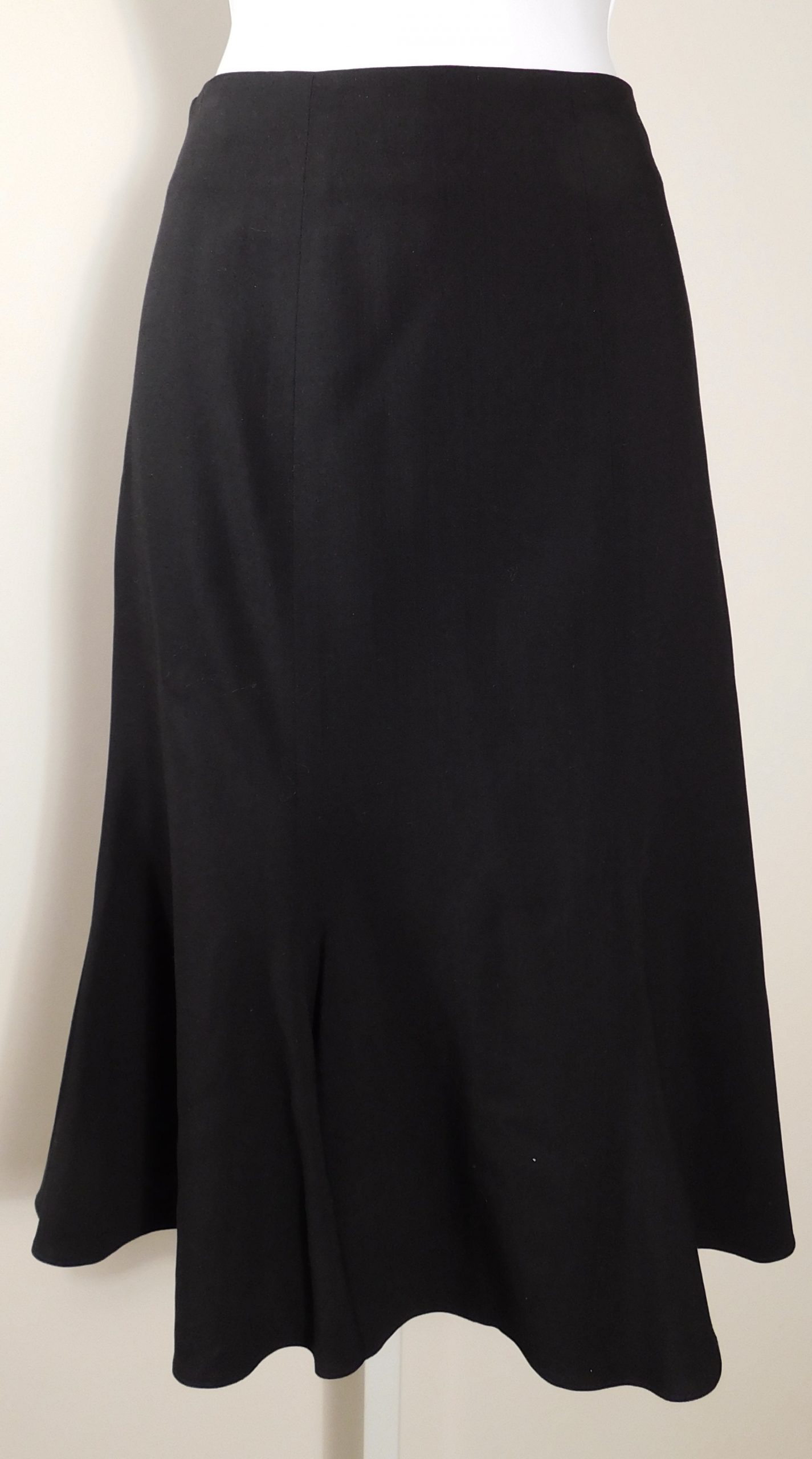 MILLY NEW YORK Women's Black Wool A-Line Flutter Skirt Sz 4