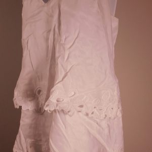 REBECCA MINKOFF Women's Ivory Embroidered Eyelet Tiered Dress size 6