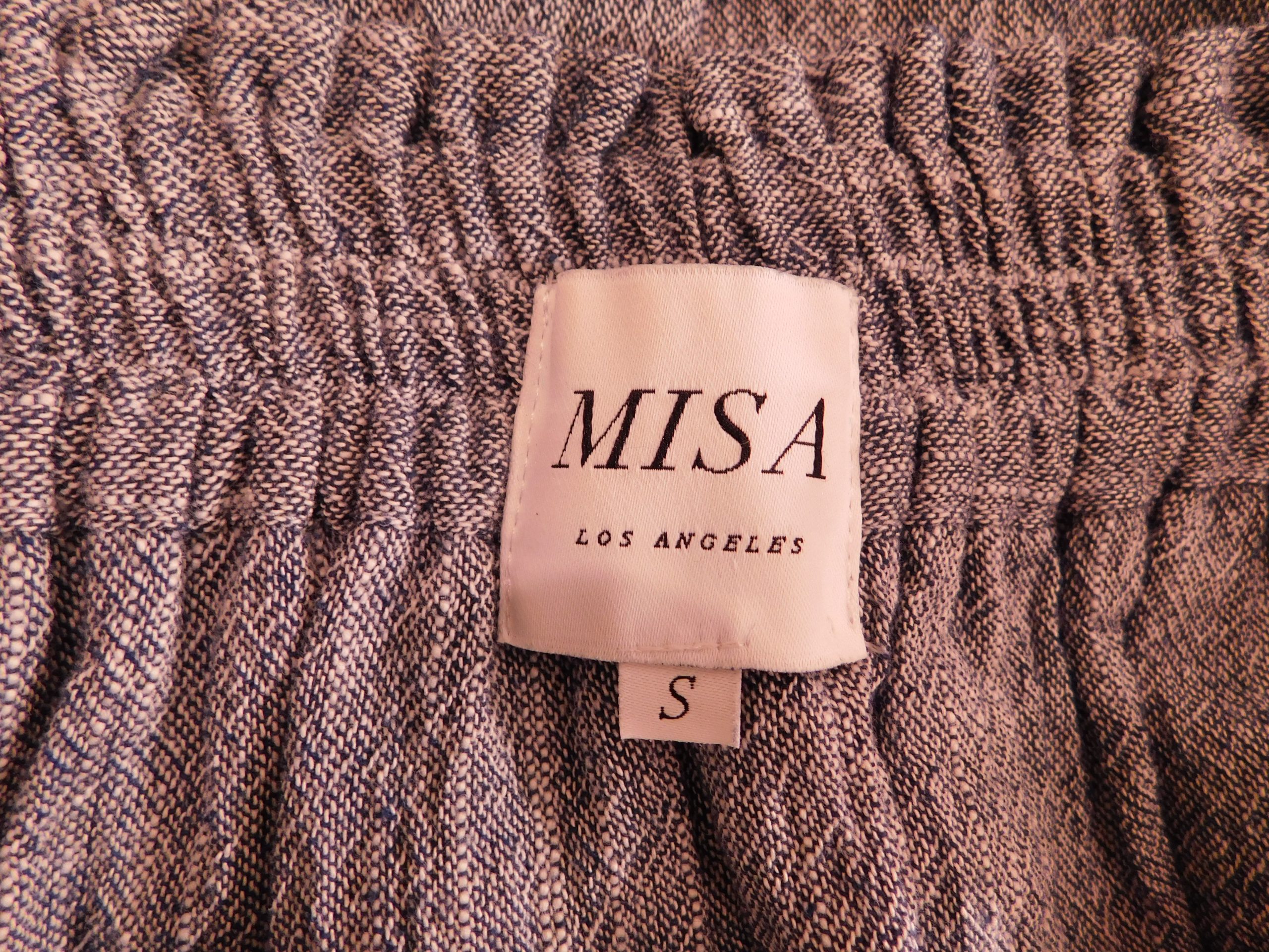 MISA LOS ANGELES Women's Blue Cotton Off The Shoulder Fringe Trim Tassel 3/4 Sleeved Vanessa Dress Sz S $260 - Image 8