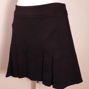 JUICY COUTURE Women's Black Back Exposed Zip A-Line Skirt Sz 6