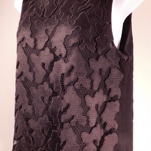 A.L.C. Women's Black Lace Overlay Sleeveless Mock Neck Tunic Blouse Sz 8