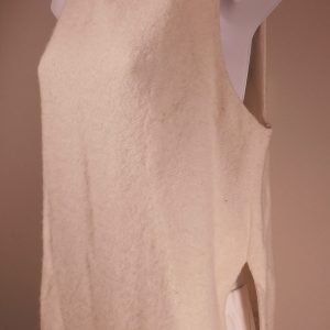 ELIZABETH AND JAMES Women's Ivory Sleeveless Turtleneck Tunic Sweater Sz M