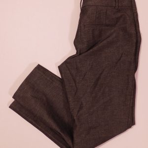 ANN TAYLOR Women's Charcoal Gray Curvy Fit Flat Front Dress Pant Sz 4