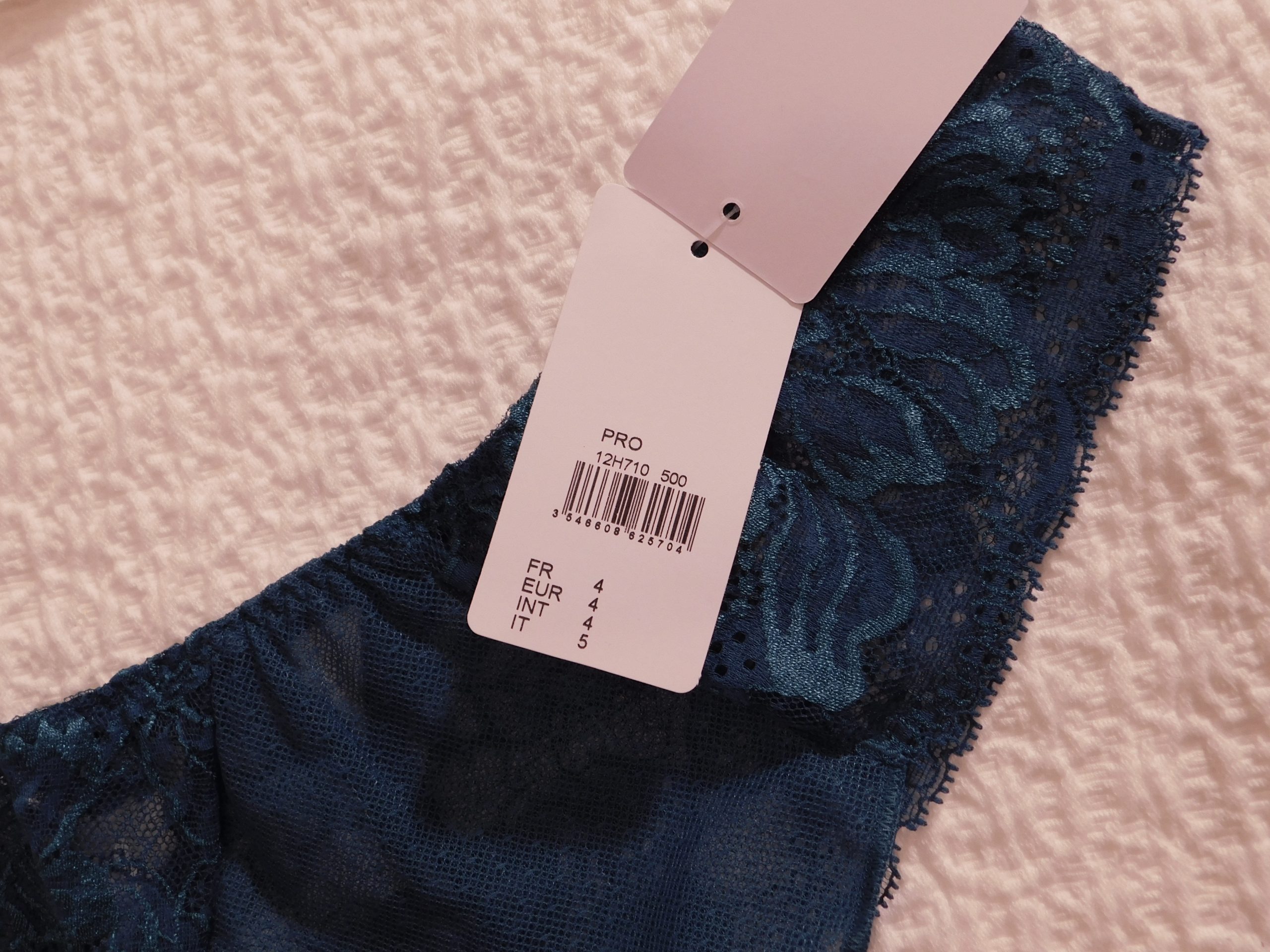 SIMONE PERELE NWT Women's Baltic Blue Promesse Lace Tanga Panty Sz 4 ($50) - Image 5