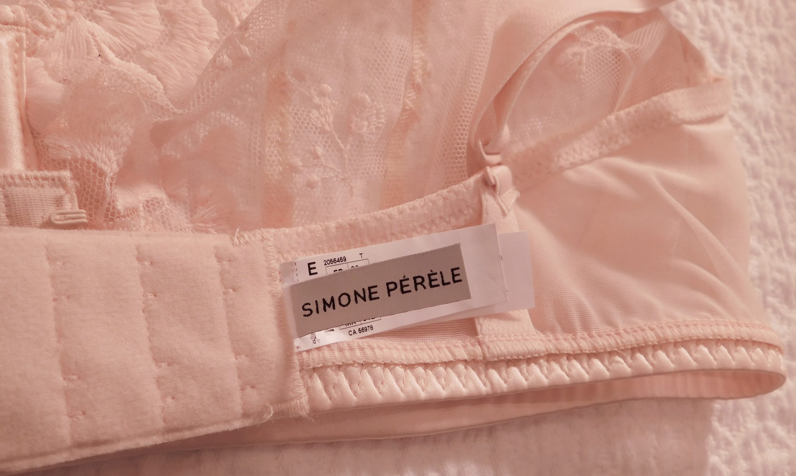 SIMONE PERELE NWT Women's Petal Powder Pink Lace Orphee Sheer Plunge Underwire Multi Position Strap Bra Sz 34E ($120) - Image 4
