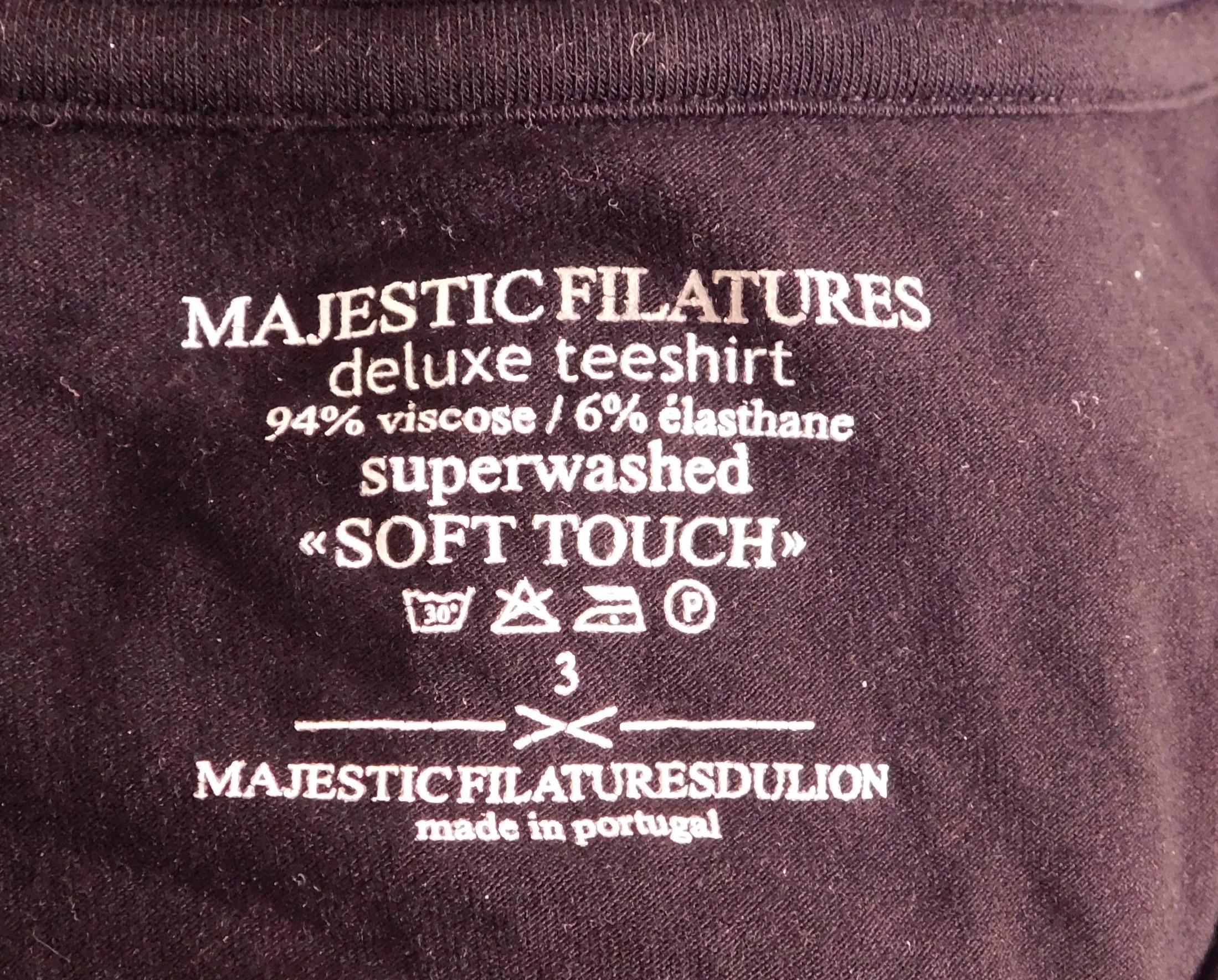 MAJESTIC FILATURES Women's Black "Superwashed" "Soft Touch" Long Sleeve V-Neck Deluxe T-Shirt Top Sz 3 - Image 6