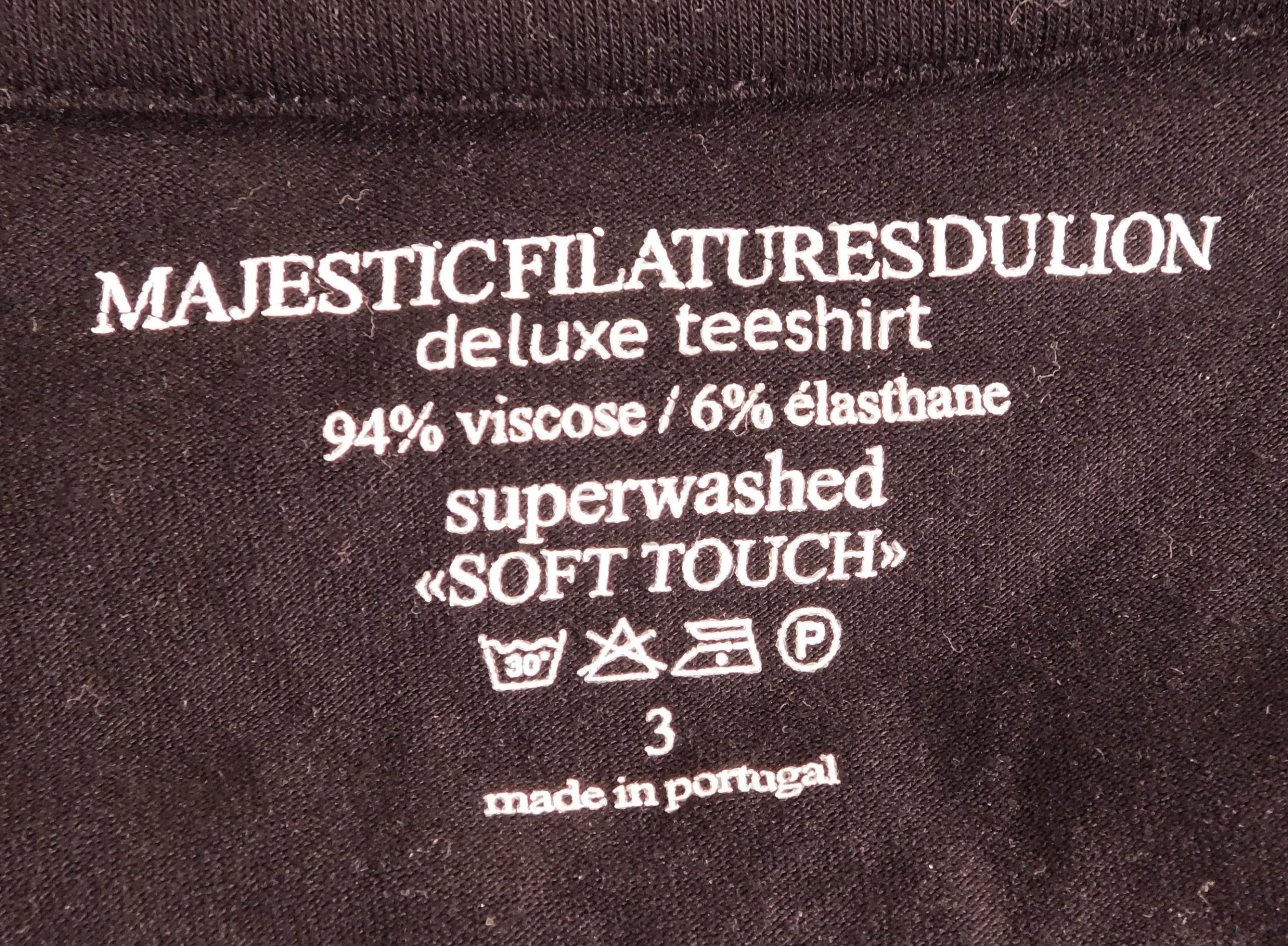 MAJESTIC FILATURES DULION Women's Black "Superwashed" "Soft Touch" Long Sleeve V-Neck Deluxe T-Shirt Top Sz 3 - Image 6