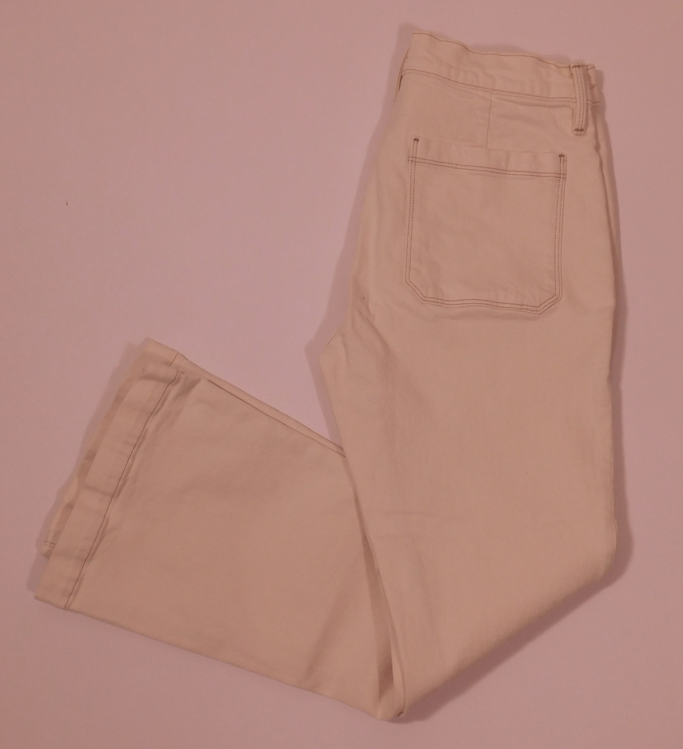 FRAME Women's Ecru Le Bardot Crop Flare Jean Sz 26
