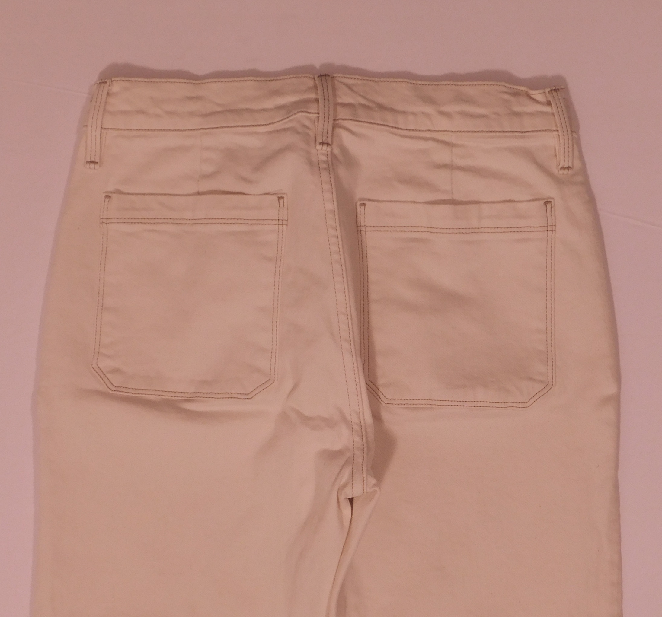 FRAME Women's Ecru Le Bardot Crop Flare Jean Sz 26 - Image 7