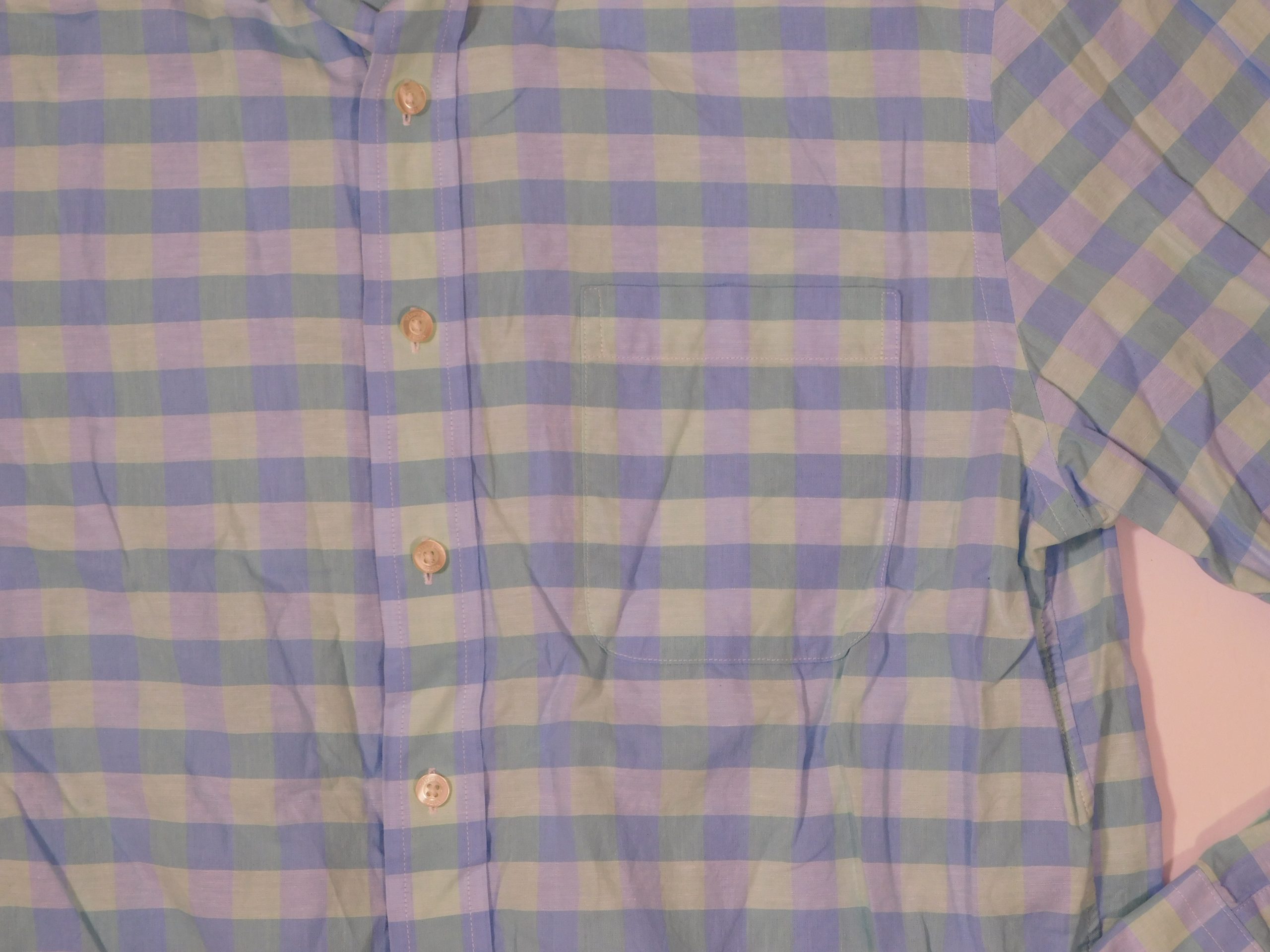 VINEYARD VINES Men's Sea Blue & Green Plaid Button Down Cotton Slim Fit Murray Shirt Sz M - Image 4