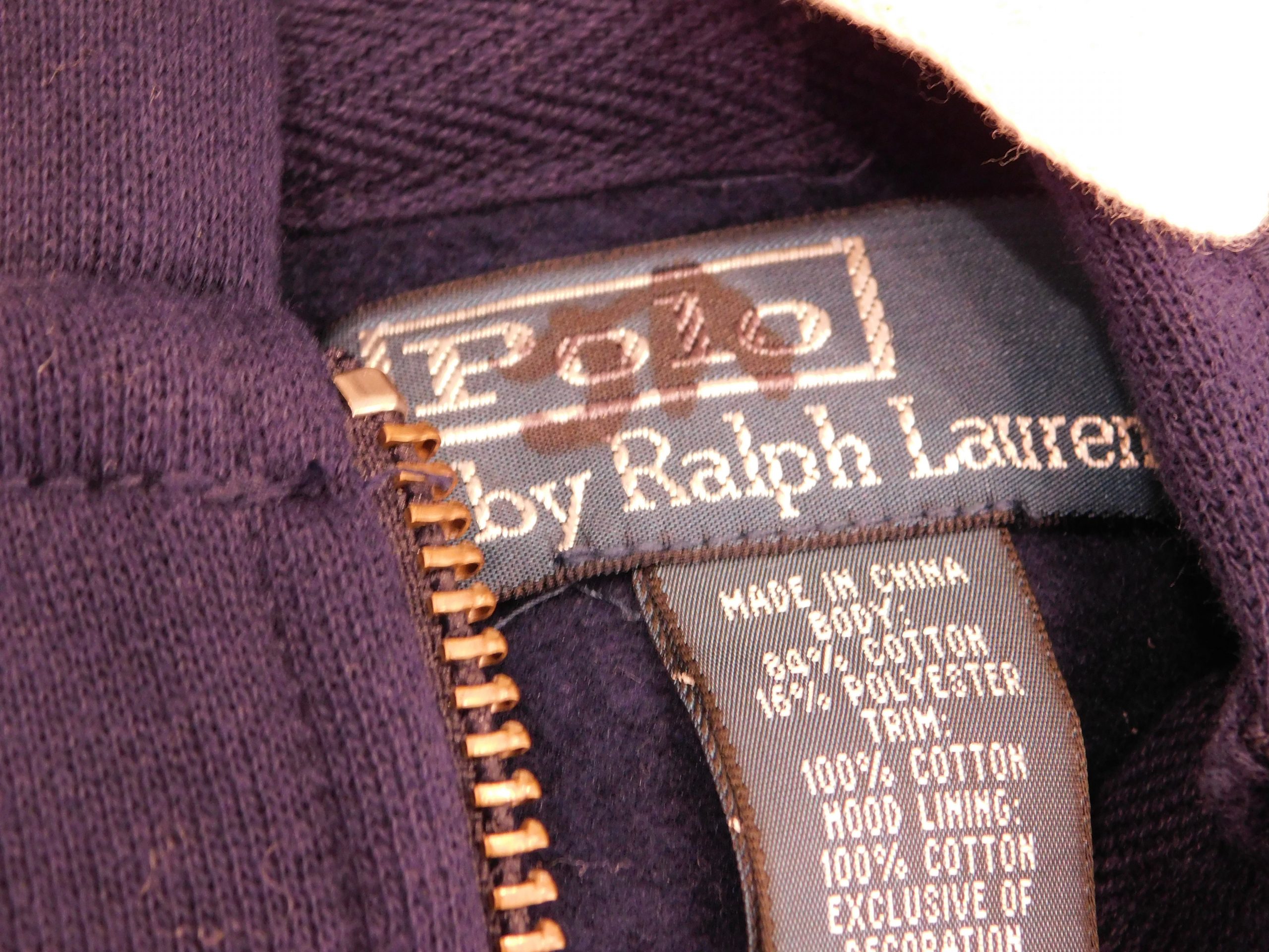 POLO BY RALPH LAUREN Men's Navy Blue Full Zip Hooded Long Sleeve Sweatshirt Top Sz M - Image 6