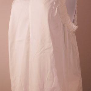 LEE MATHEWS Women's White Sleeveless Scoop Neck Cotton Blend Tunic Blouse Sz 2 ($595)