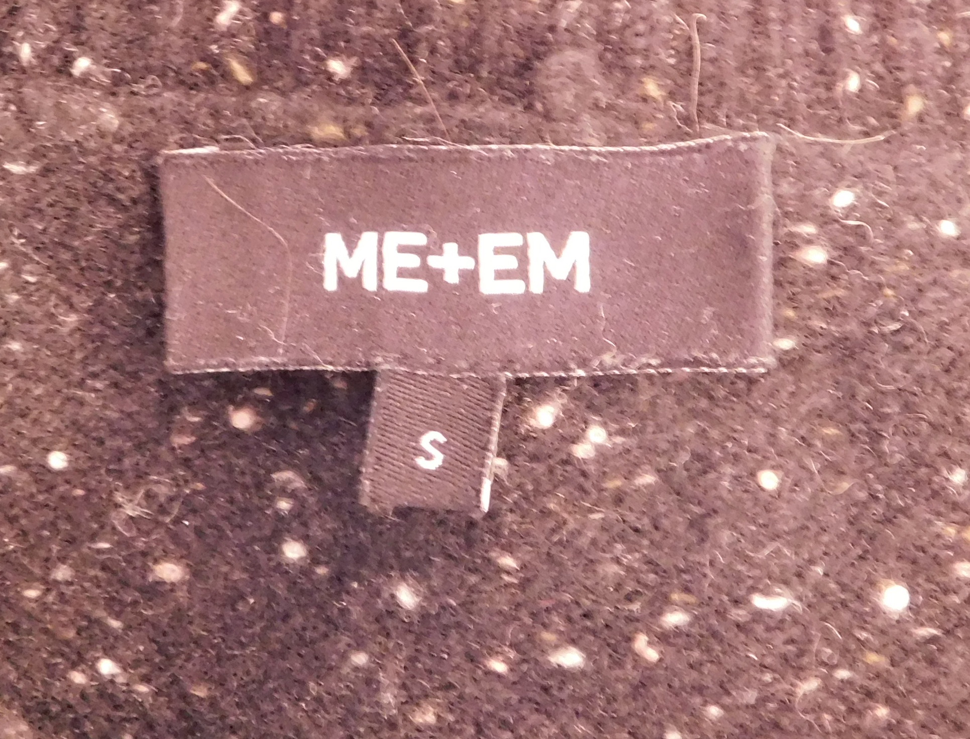 ME+EM Women's Black Speckled Cashmere Removable Neck Long Sleeve Sweater Sz S ($395) - Image 8