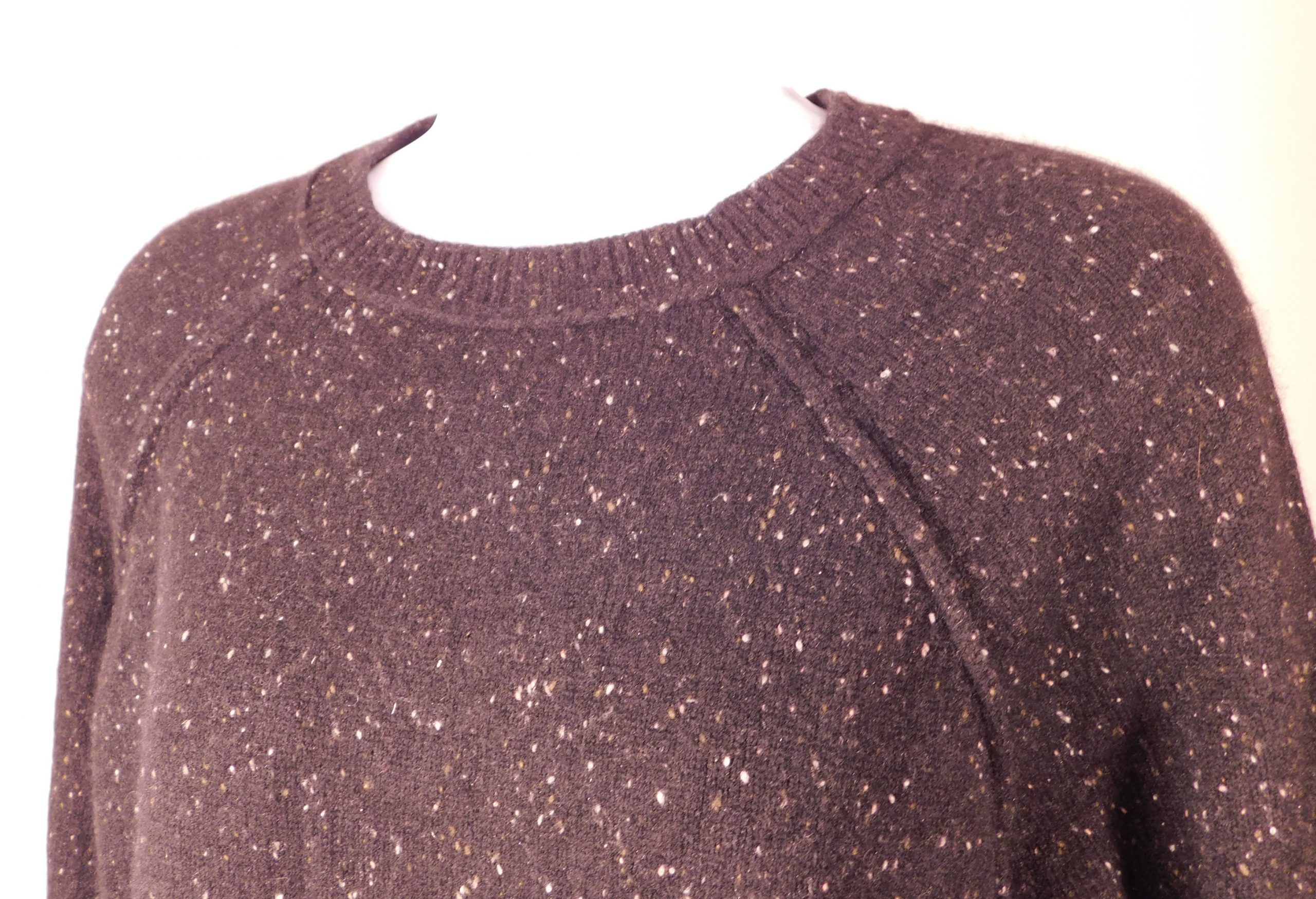 ME+EM Women's Black Speckled Cashmere Removable Neck Long Sleeve Sweater Sz S ($395) - Image 3