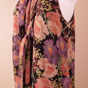 SARA CAMPBELL Women's Multi Floral Sleeveless High Neck Blouse Sz 4