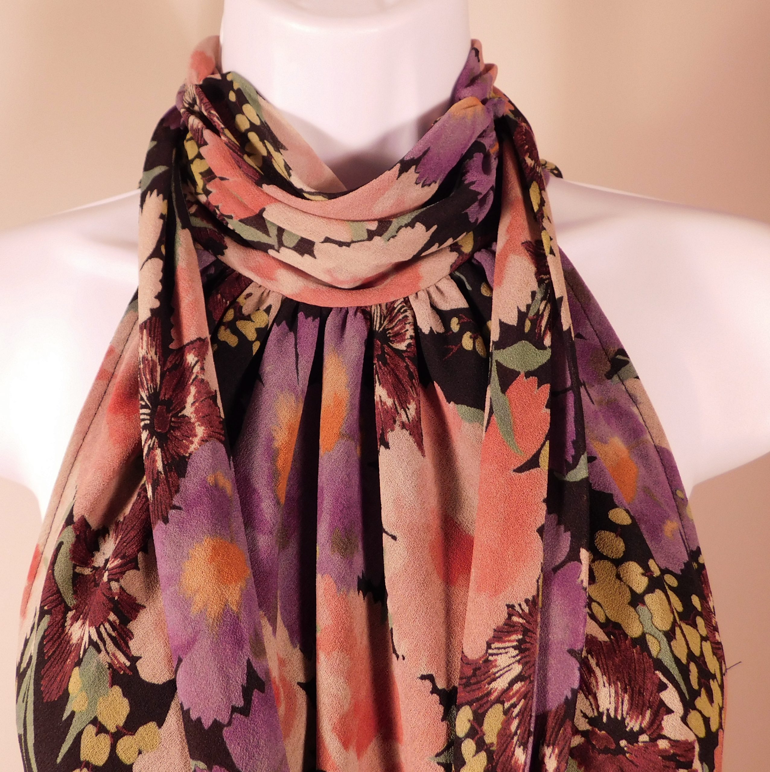 SARA CAMPBELL Women's Multi Floral Sleeveless High Neck Blouse Sz 4 - Image 5