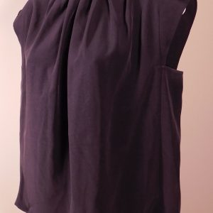 TOMORROWLAND EST 1978 Women's Black Sleeveless Gathered Neck Blouse Sz 36