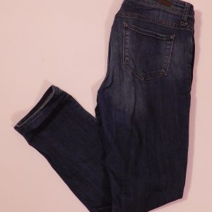 KUT FROM THE SAME KLOTH Women's Medium Wash Blue Cotton Stretch Straight Leg Distressed Jean Sz 10