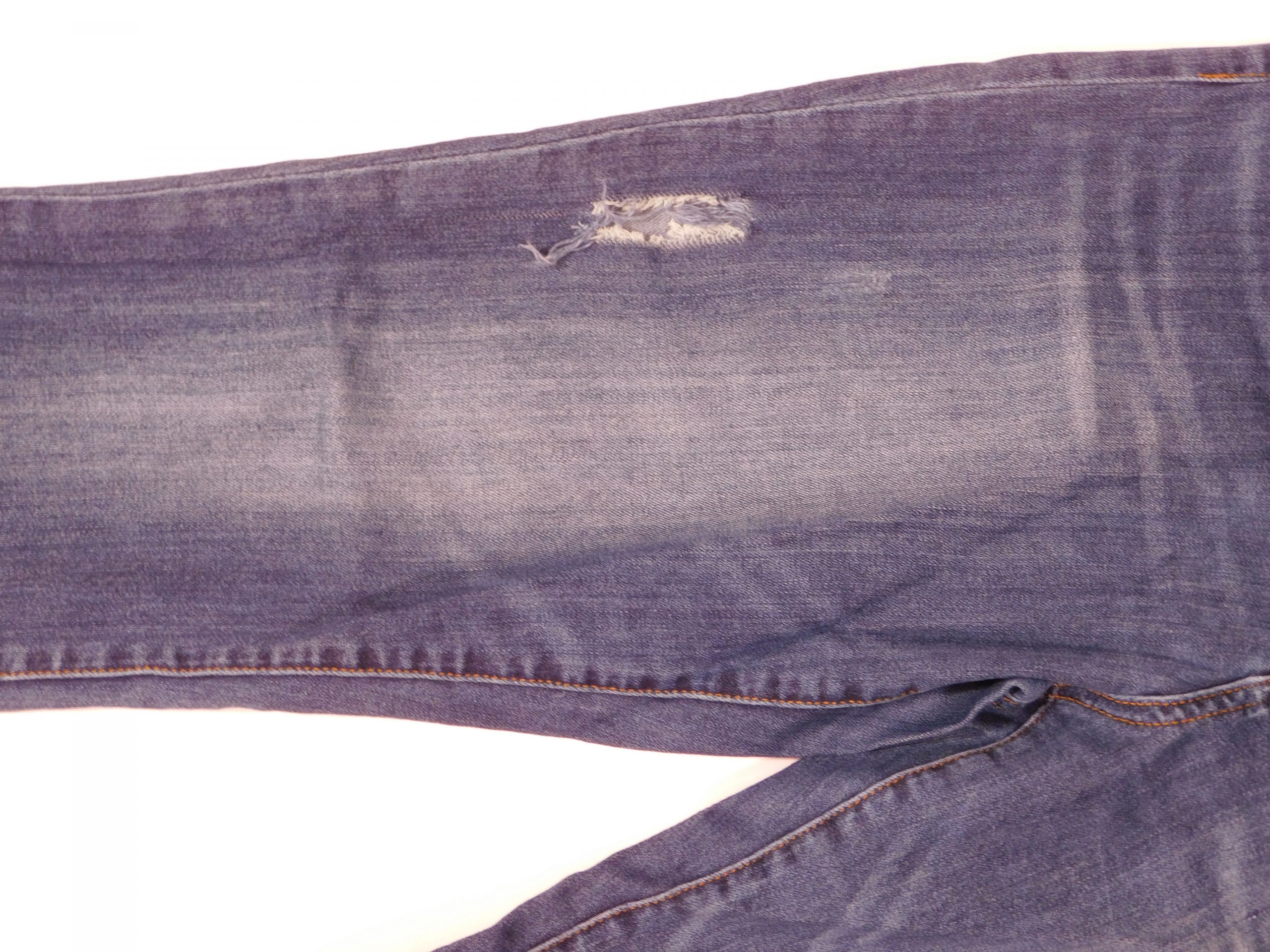 KUT FROM THE SAME KLOTH Women's Medium Wash Blue Cotton Stretch Straight Leg Distressed Jean Sz 10 - Image 4