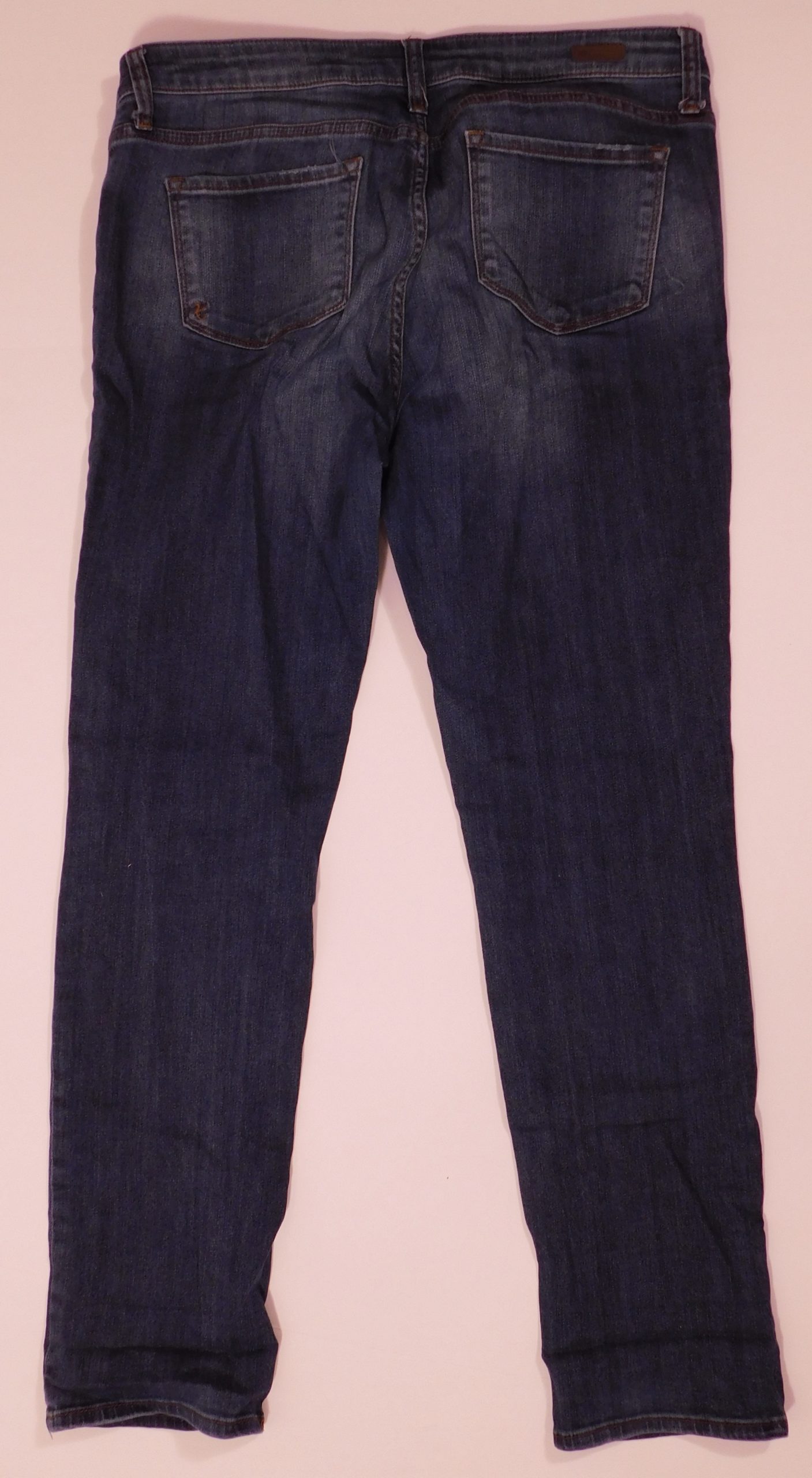 KUT FROM THE SAME KLOTH Women's Medium Wash Blue Cotton Stretch Straight Leg Distressed Jean Sz 10 - Image 6