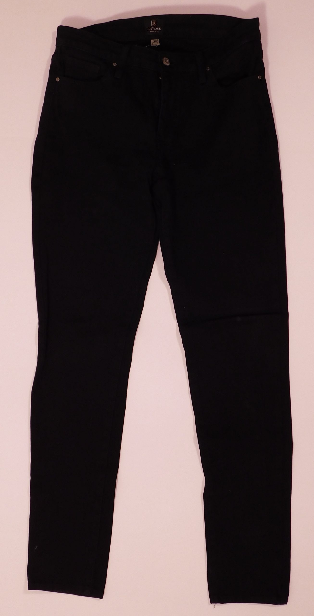 JUST BLACK DENIM Women's Black Cotton Stretch Skinny Jean Sz 29 - Image 3