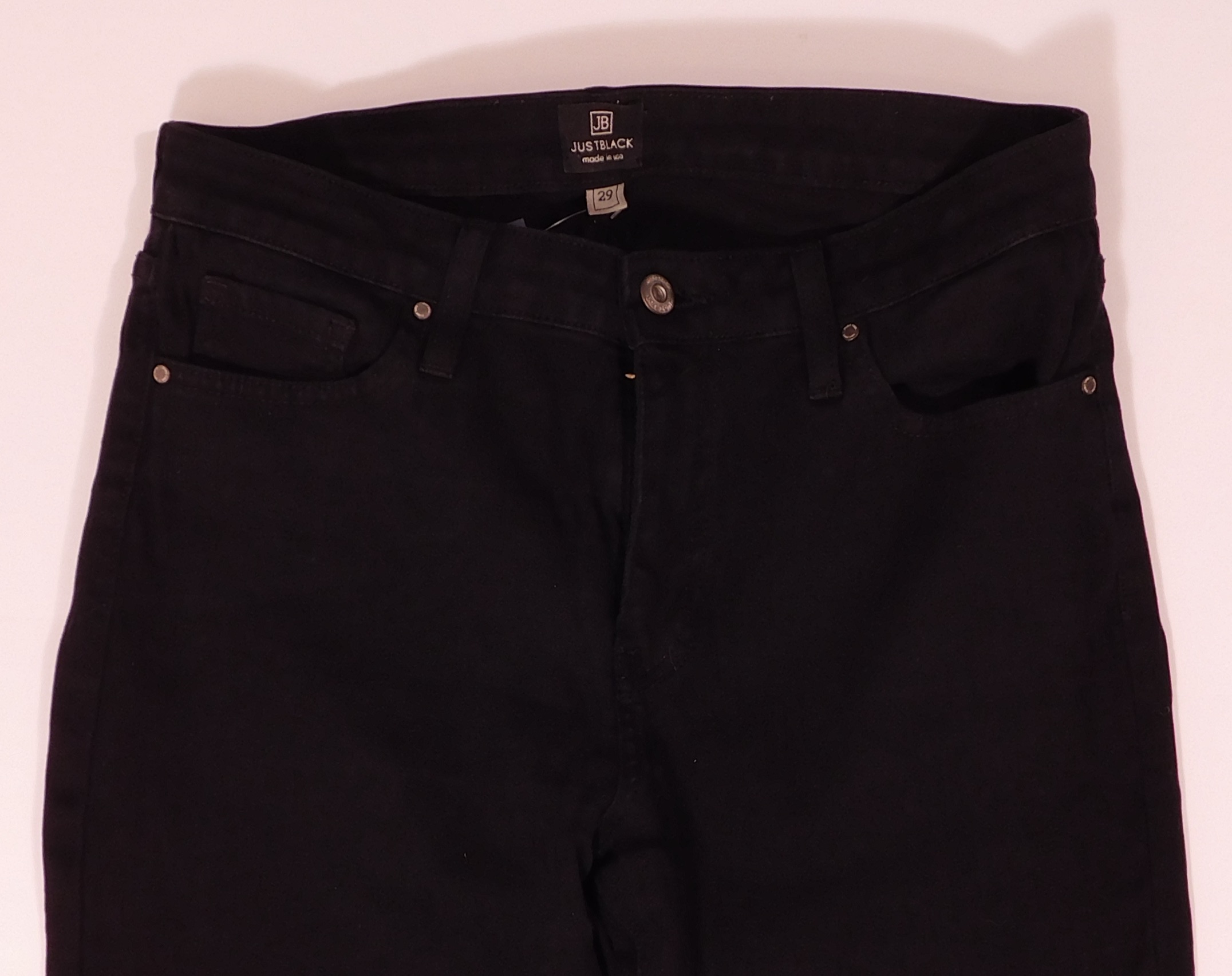 JUST BLACK DENIM Women's Black Cotton Stretch Skinny Jean Sz 29 - Image 4