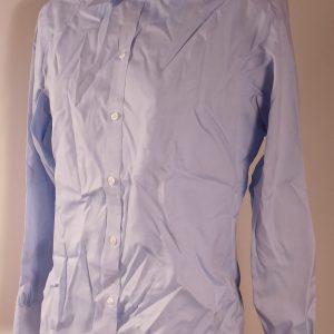 BROOKS BROTHERS Women's Blue Fitted Non-Iron Button Front Cotton Blouse Sz 4