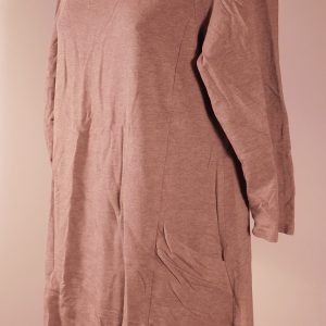 PURE JILL BY JJILL Women's Heathered Brown 3/4 Sleeve Scoop Neck Jersey Knit Dress Sz M