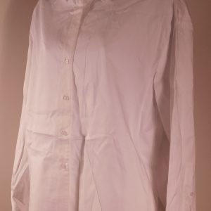 H & M Women's White Cotton Long Sleeve Button Front Shirt Sz 8