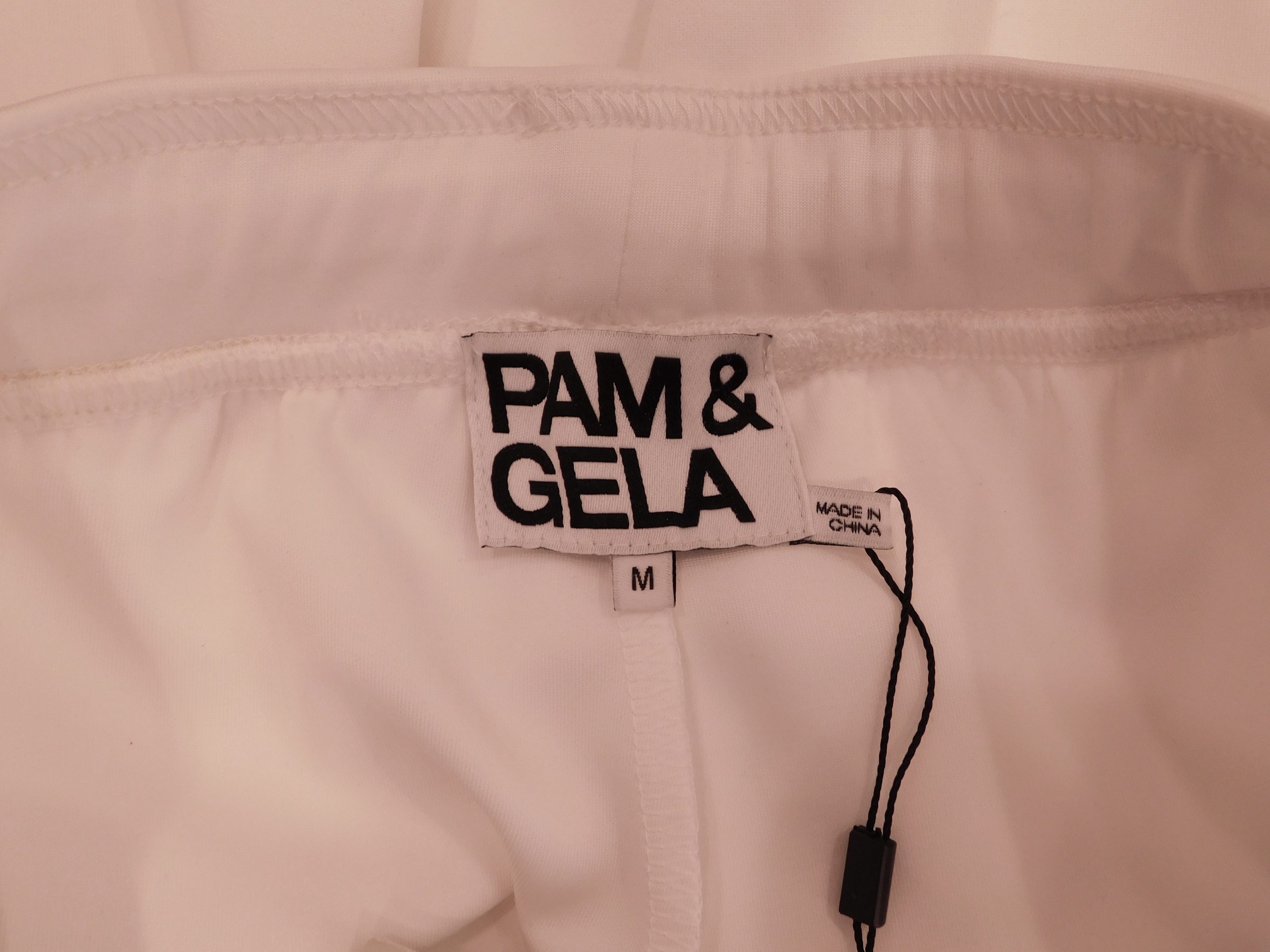 PAM & GELA NWT Woman's Off White Cropped Track Pant Sz M ($165) - Image 8