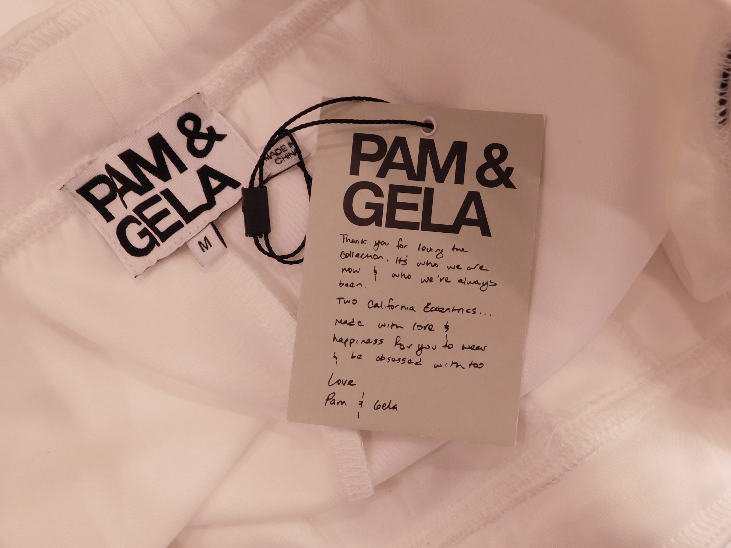 PAM & GELA NWT Woman's Off White Cropped Track Pant Sz M ($165) - Image 10