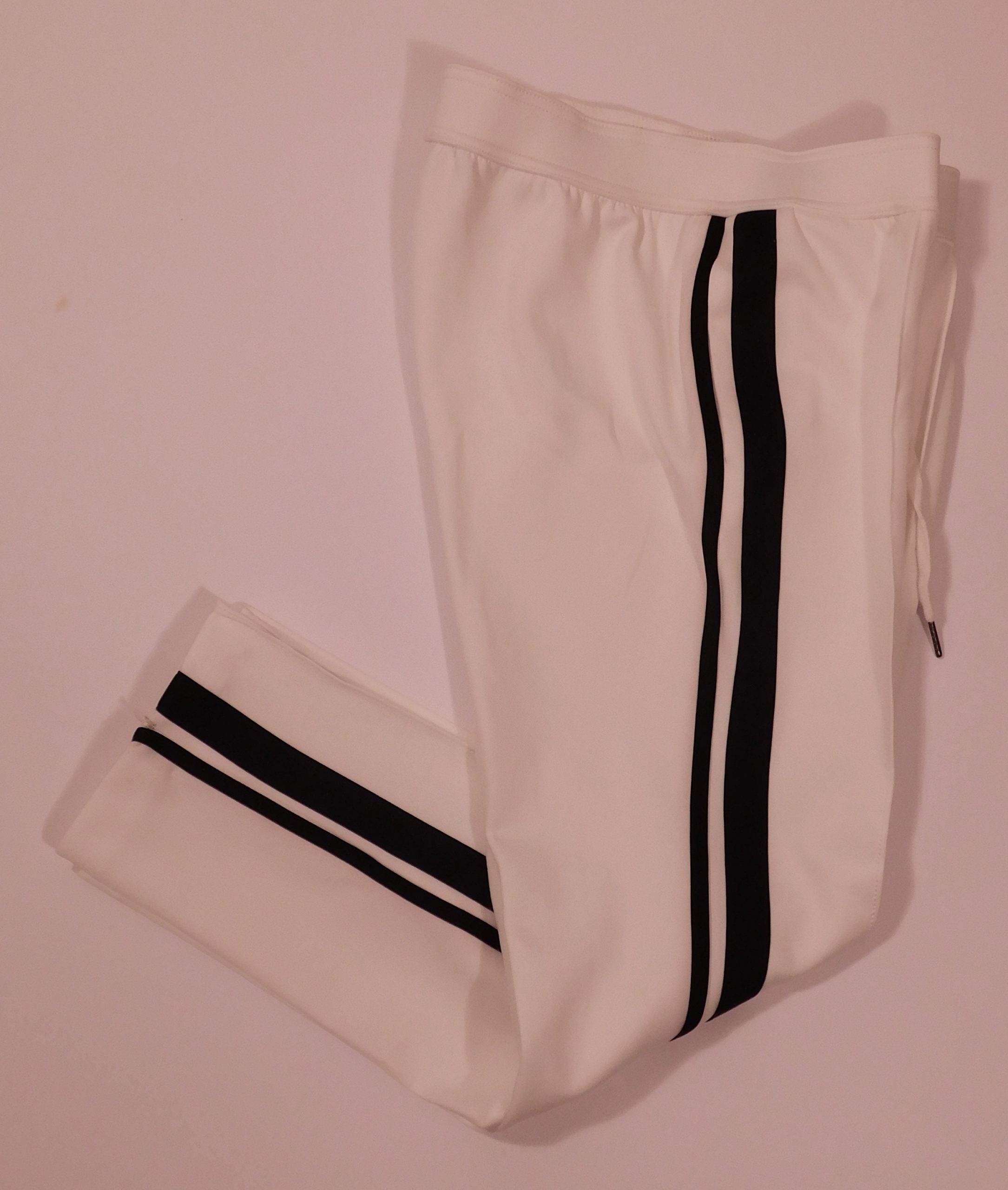 PAM & GELA NWT Woman's Off White Cropped Track Pant Sz M ($165)