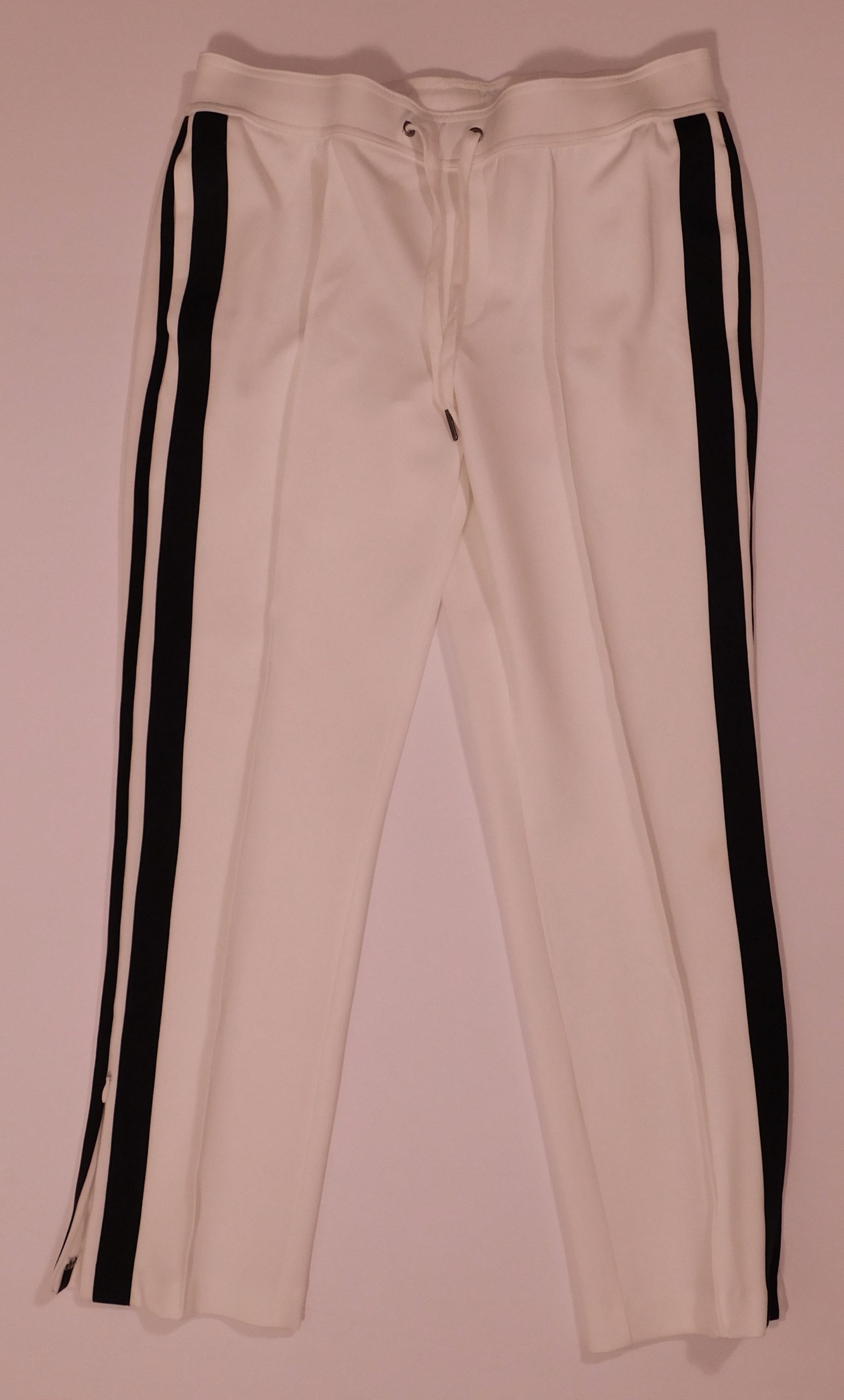 PAM & GELA NWT Woman's Off White Cropped Track Pant Sz M ($165) - Image 3