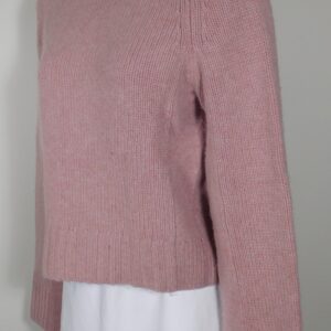 VINCE Women's Rose Pink Cashmere Mock Neck Side Sweater Sz S