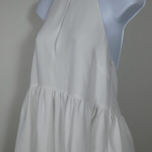 ELIZABETH AND JAMES Women's White Halter Sleeveless Blouse Sz S