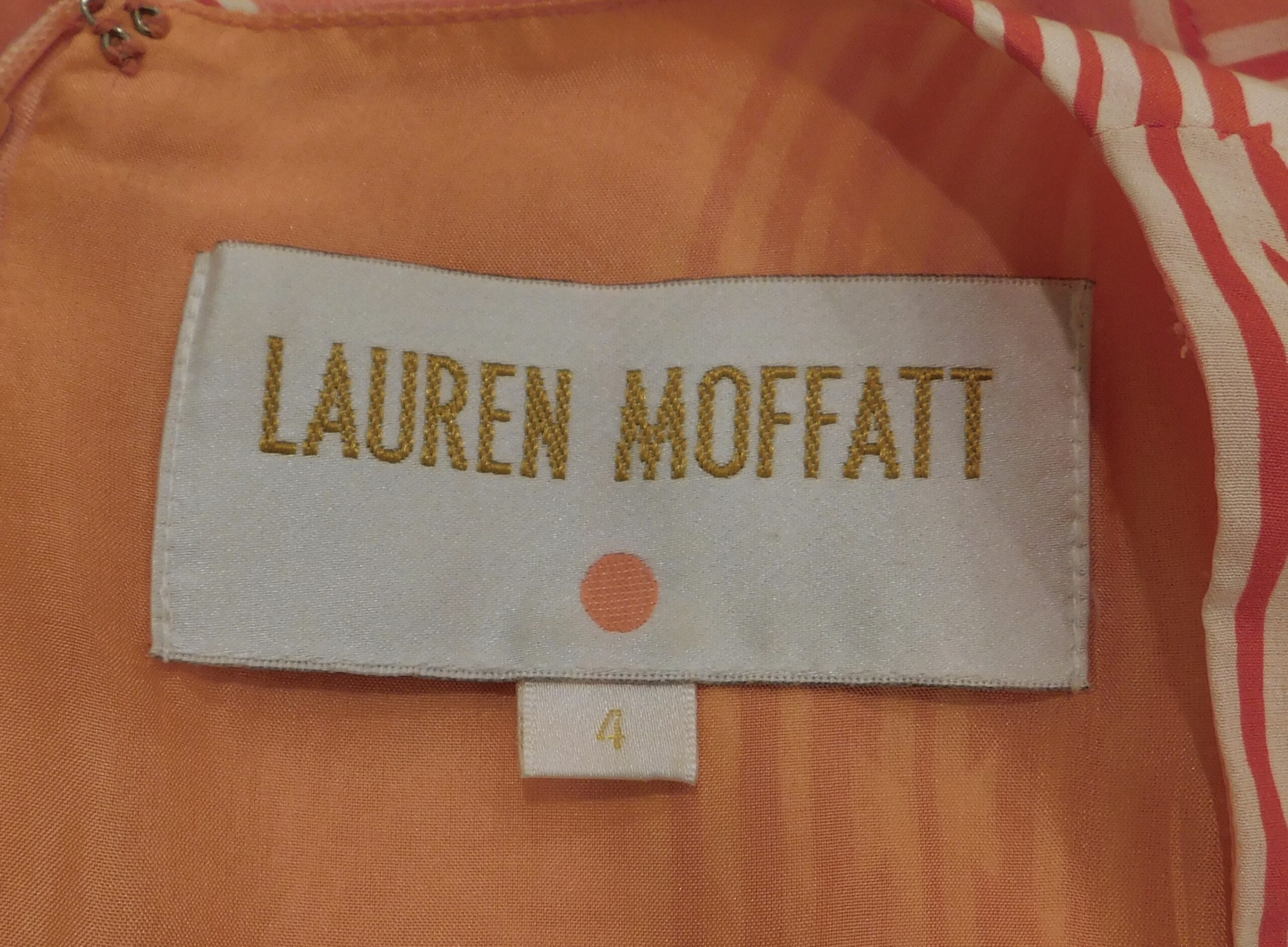 LAUREN MOFFATT for ANTHROPOLOGIE Women's Orange Striped Silk V-Neck Sleeveless Maxi Dress Sz 4 ($300) - Image 6