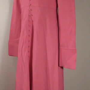 SCANLAN THEODORE Women's Fucshia Pink Crepe Knit Button Polo Long Sleeve Dress Sz M ($650)