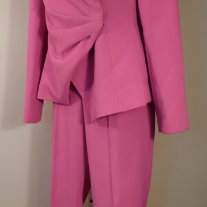 PINKO Women's Pink 2PC Flat Front Pant Suit Sz 42 (6) ($880)