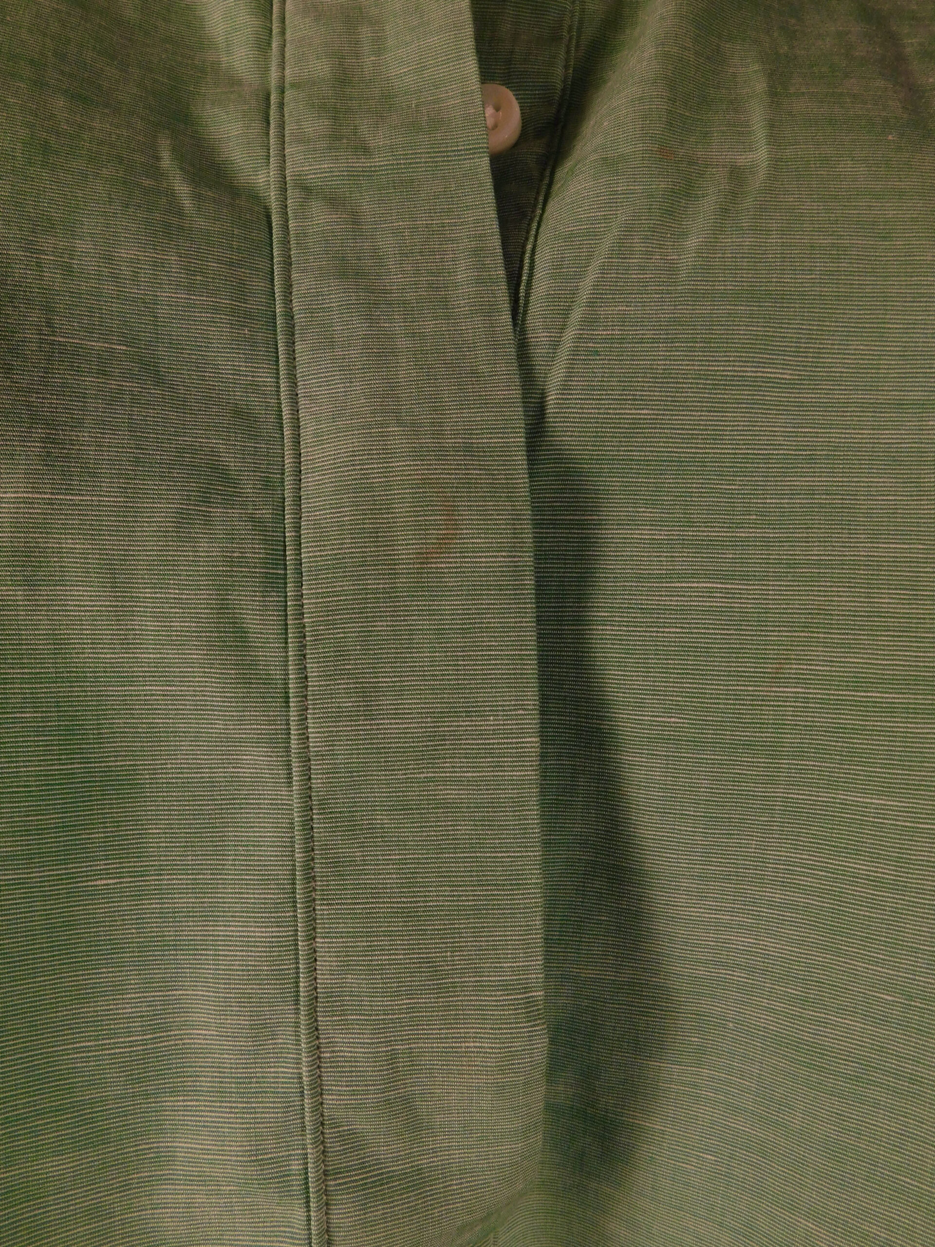 ANN MASHBURN Women's Green Cotton 5 Button Placket Front Long Sleeve Popover Shirt Blouse Sz M ($250) - Image 5