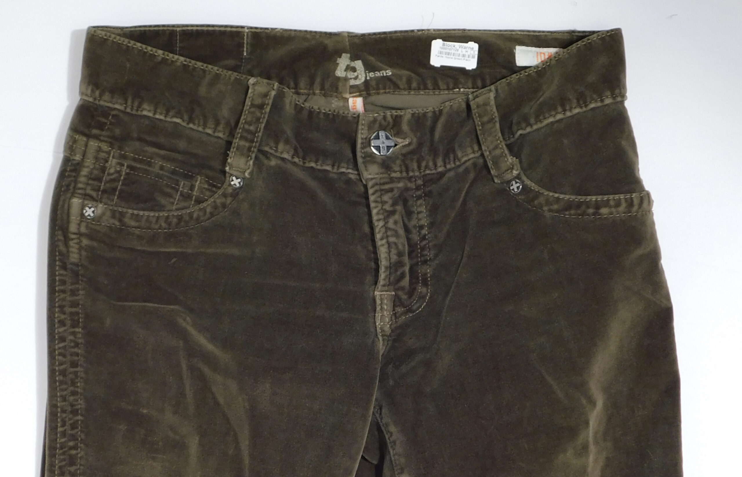 TAG JEANS Women's Green Cotton Stretch Velvet ID#7009 Pant Sz 28 - Image 4
